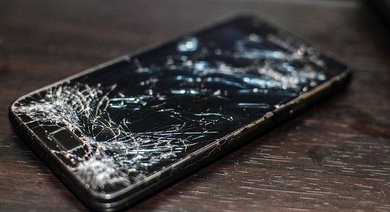 cracked smartphone